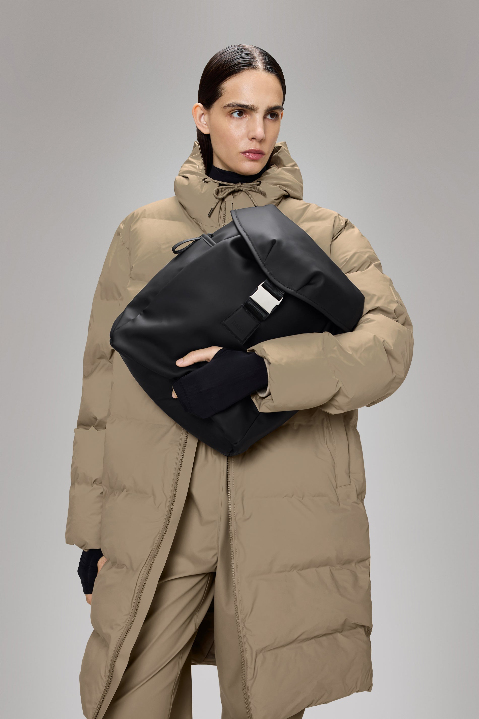 RAINS Valera Bucket Backpack Black Backpack