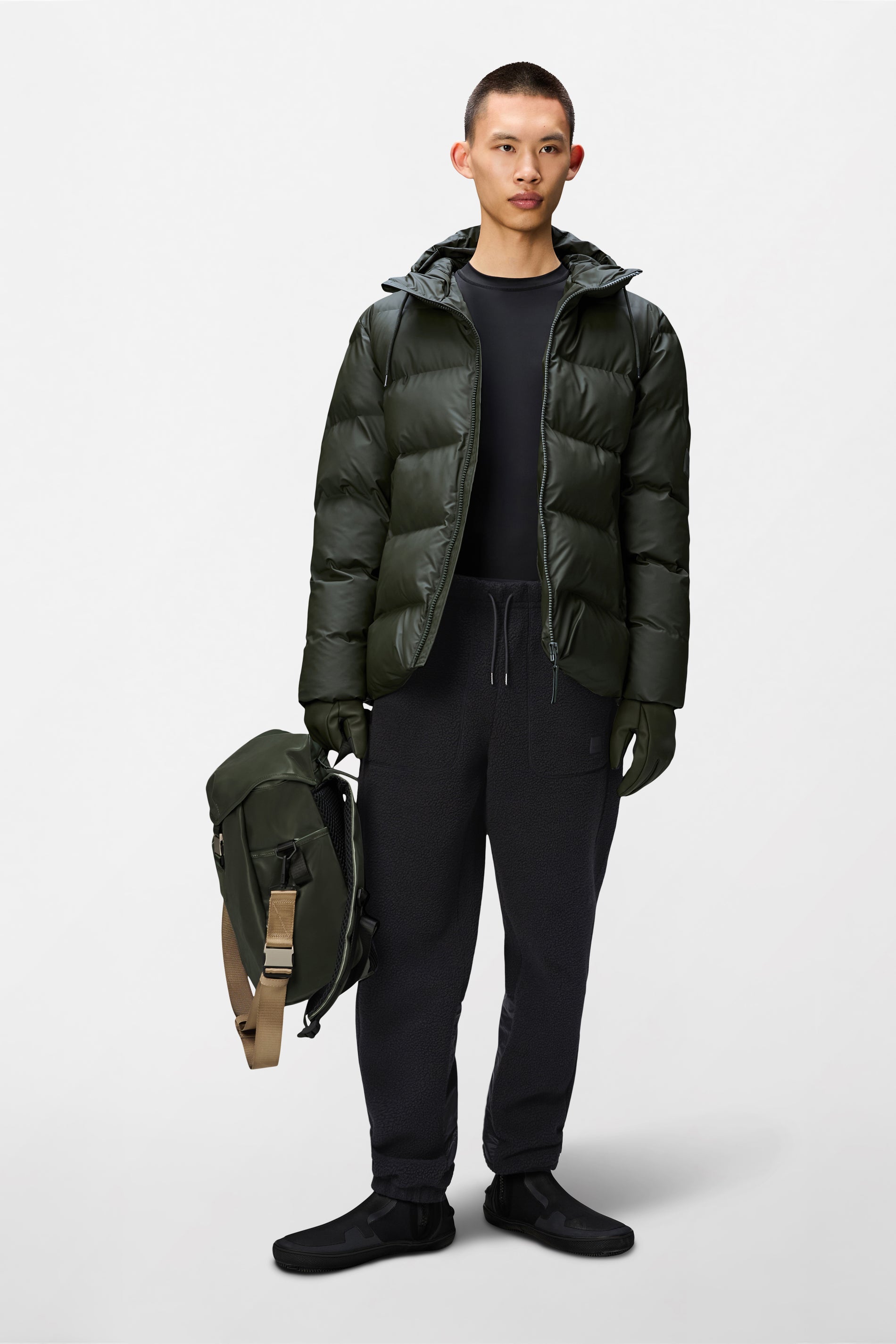 RAINS Alta Puffer Jacket Green Jacket